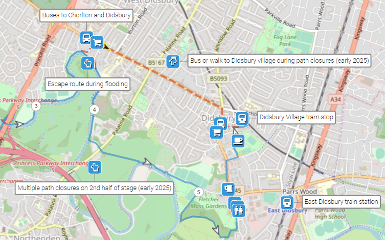 Diversions in the Didsbury area - January 2025 onwards.